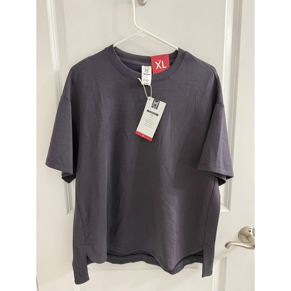 Member's Mark Sandwash Tee Relaxed Fit Drop-tail Hem Charcoal Gray XL NWT